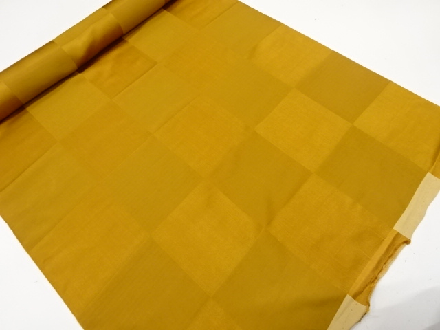 アンティーク　市松模様織り出し　反物